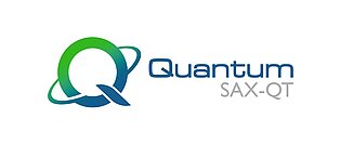 Logo featuring a stylized Q made of connected dots and lines with the text 'Quantum Saxony – Saxon Research Network for Quantum Technologies SAX-QT'