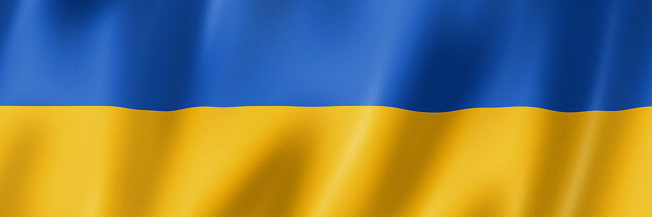 Blau Gelbe Flagge der Ukraine