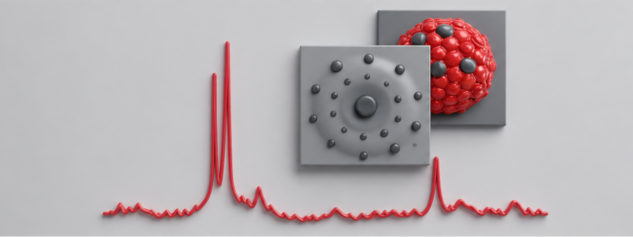 Scientific illustration symbolizing the characterization and analysis of materials across the micro- and nanoscale using advanced analytical techniques.