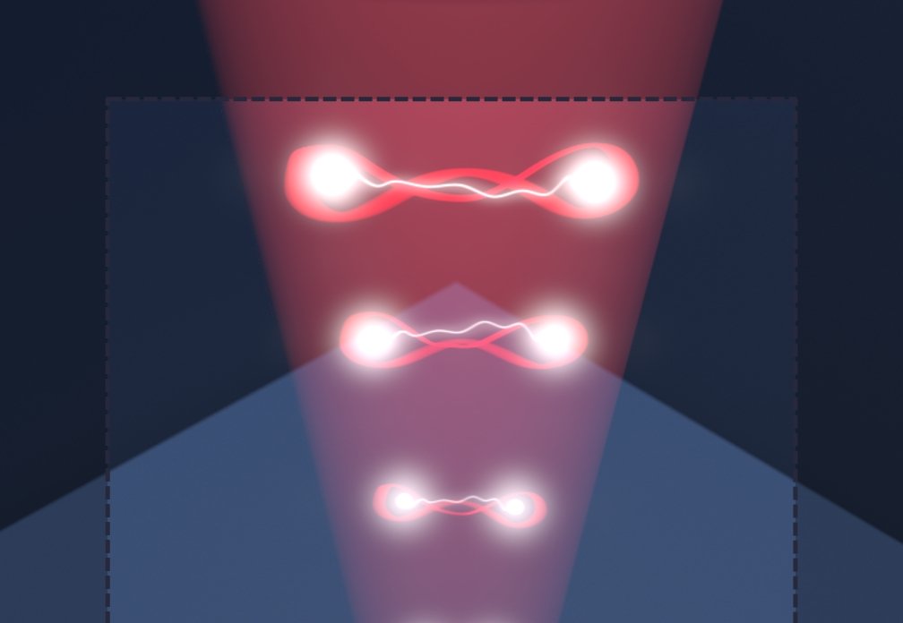 Entangled photons, Graphik: IFW Dresden Entanglled photons, Graphik: IFW Dresden