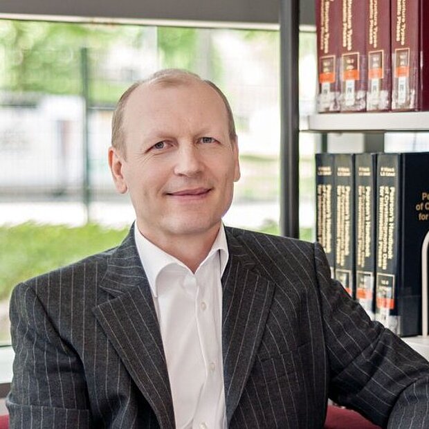 Dr. Ivan Kaban in the library