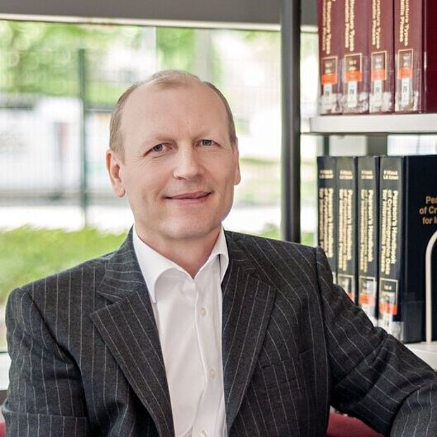 Dr. Ivan Kaban in the library