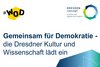 Aufrufplakat mit dem Schriftzug "Gemeinsam für Demokratie"