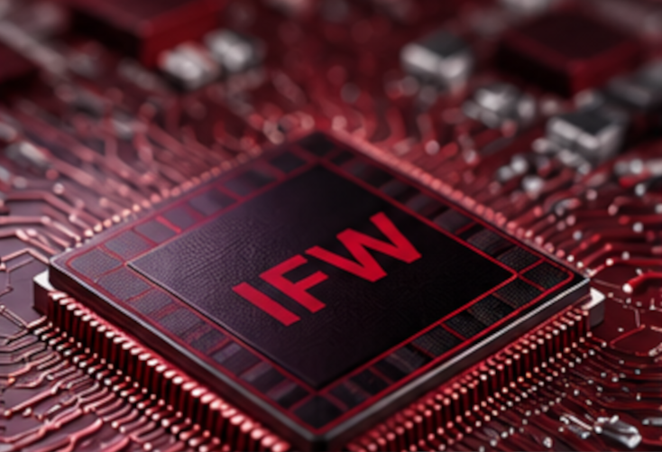 A microelectronic chip integrated into a circuit board represents advanced materials for next-generation electronic devices.