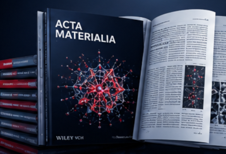 Scientific publications, journal articles and analytical data visualize the dissemination of research findings in advanced materials science.
