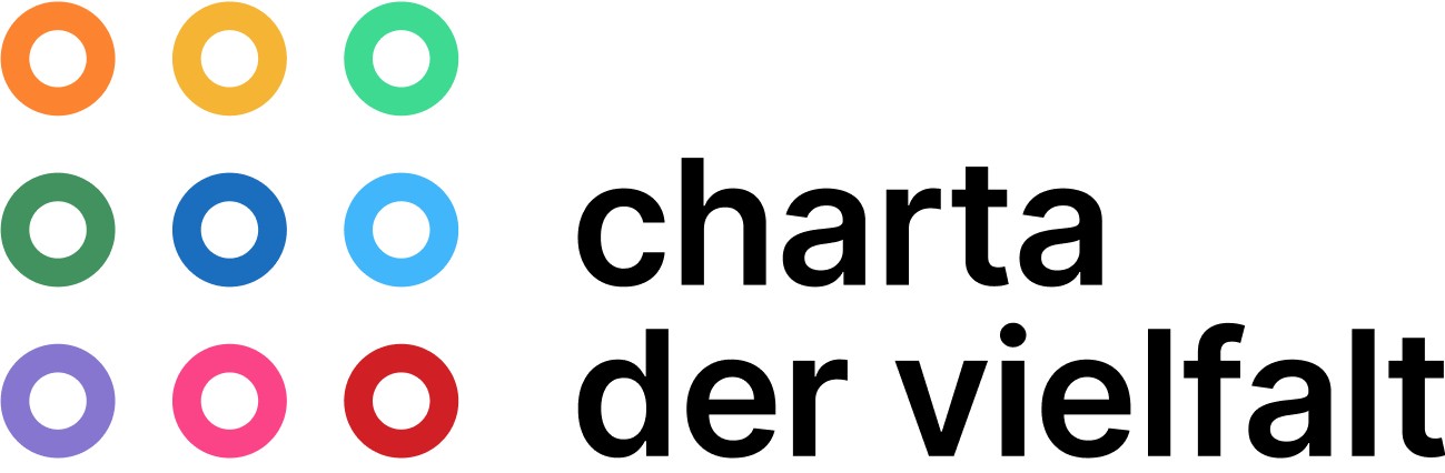 The logo of the Diversity Charter consists of nine circles in different colours.n.