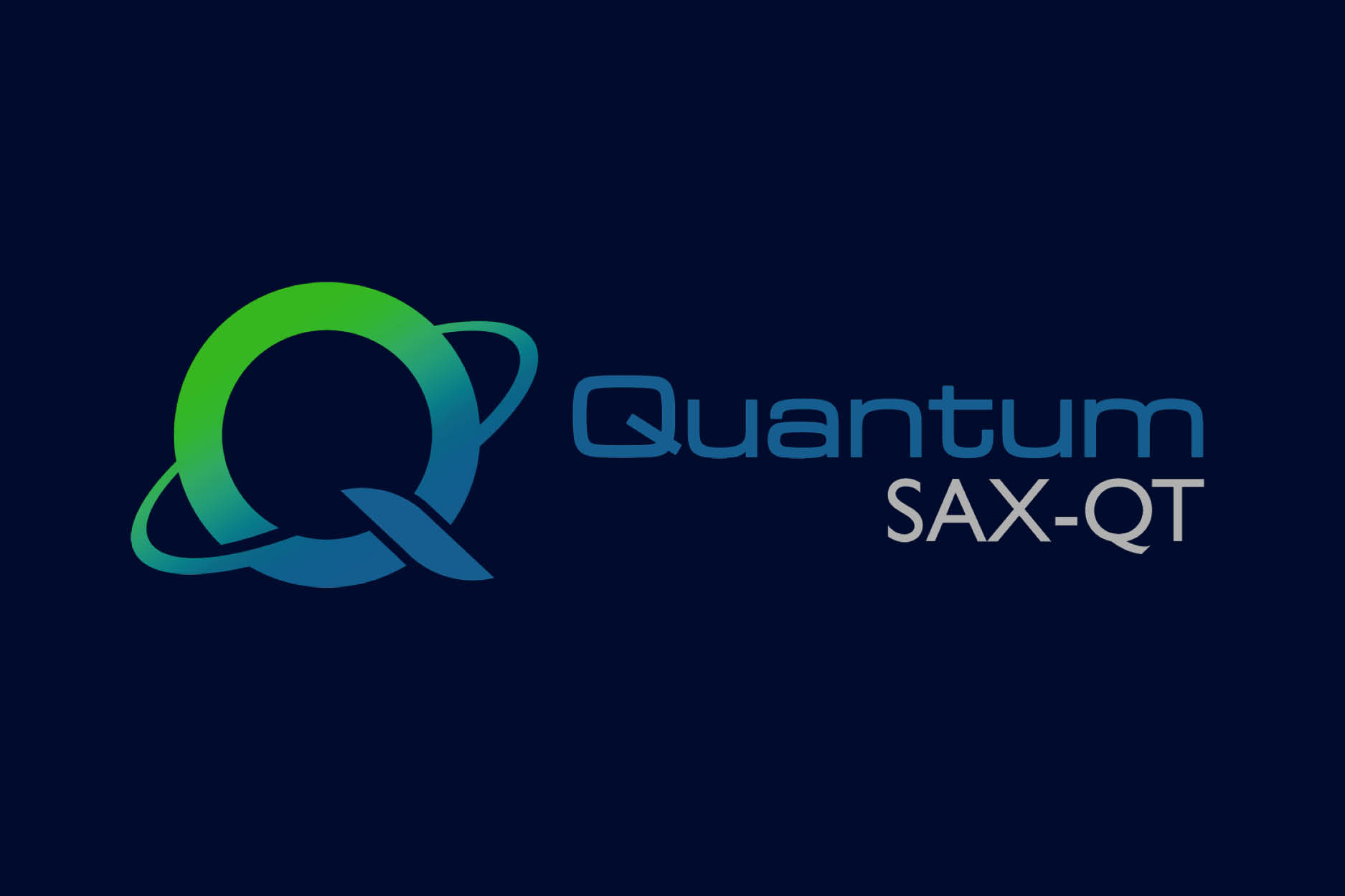 Das SAX-QT-Logo besteht aus einem blau-grünen großen Q und steht für Quantentechnologien.